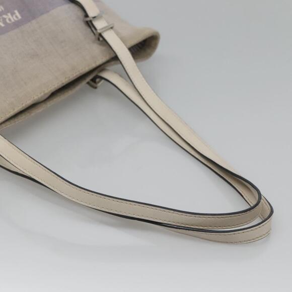 PRADA Tote Bag Canvas Gray Silver - Picture 7 of 13
